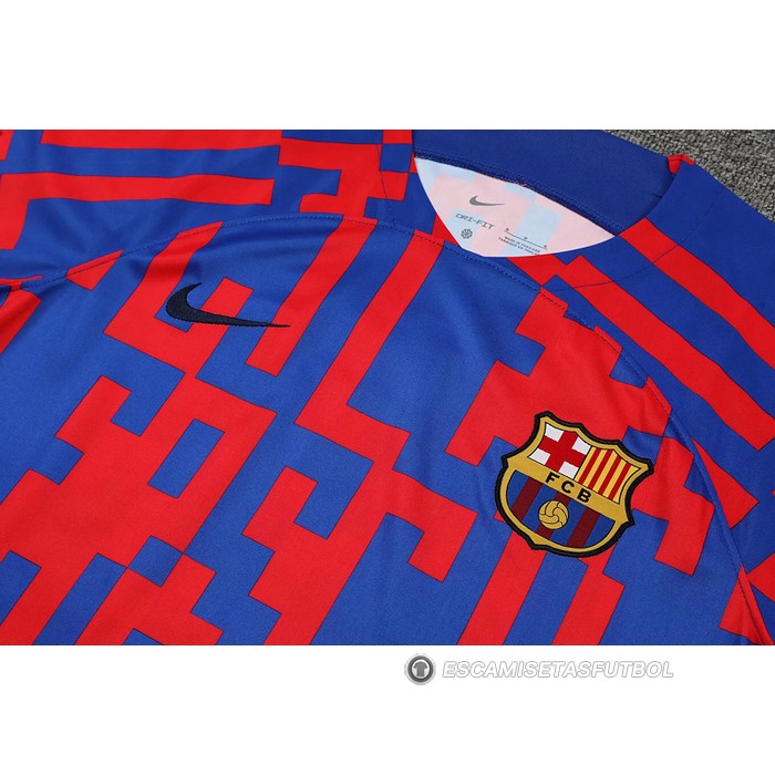 Chandal del Barcelona Manga Corta 22-23 Rojo y Azul - Pantalon Corto